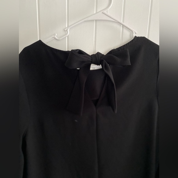 River Island River 3/4 Sleeve Hanky Hem Swing Dress, black, size US 8/ UK 12 - Picture 7 of 11